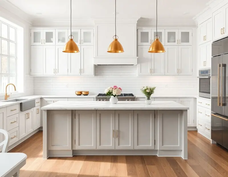 Beautifully renovated modern kitchen planned with AI renovation tools