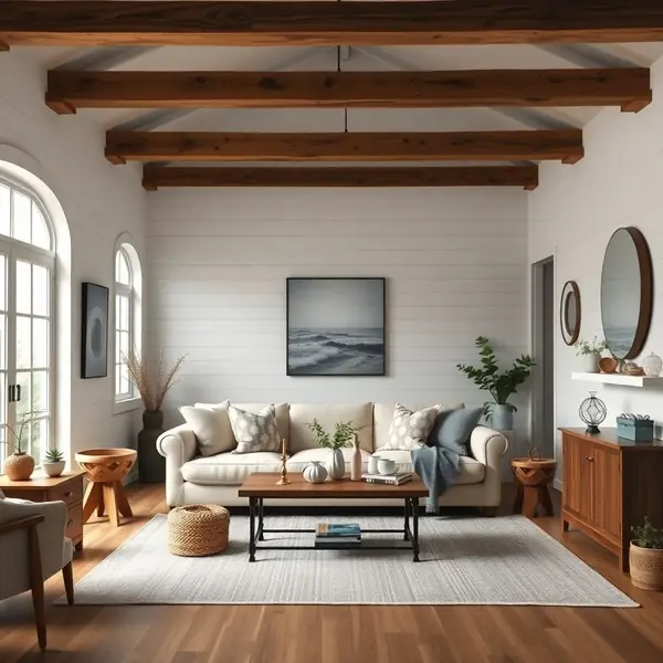 AI interior design Modern Farmhouse style room