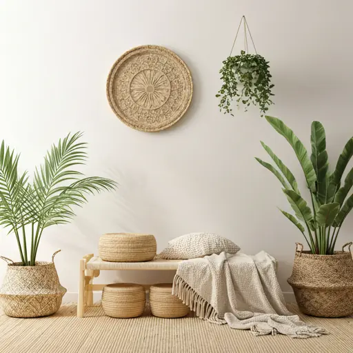 AI interior design Boho chic room decor